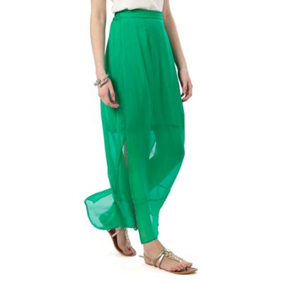 Phase Eight Emerald Cosima Silk Maxi Skirt